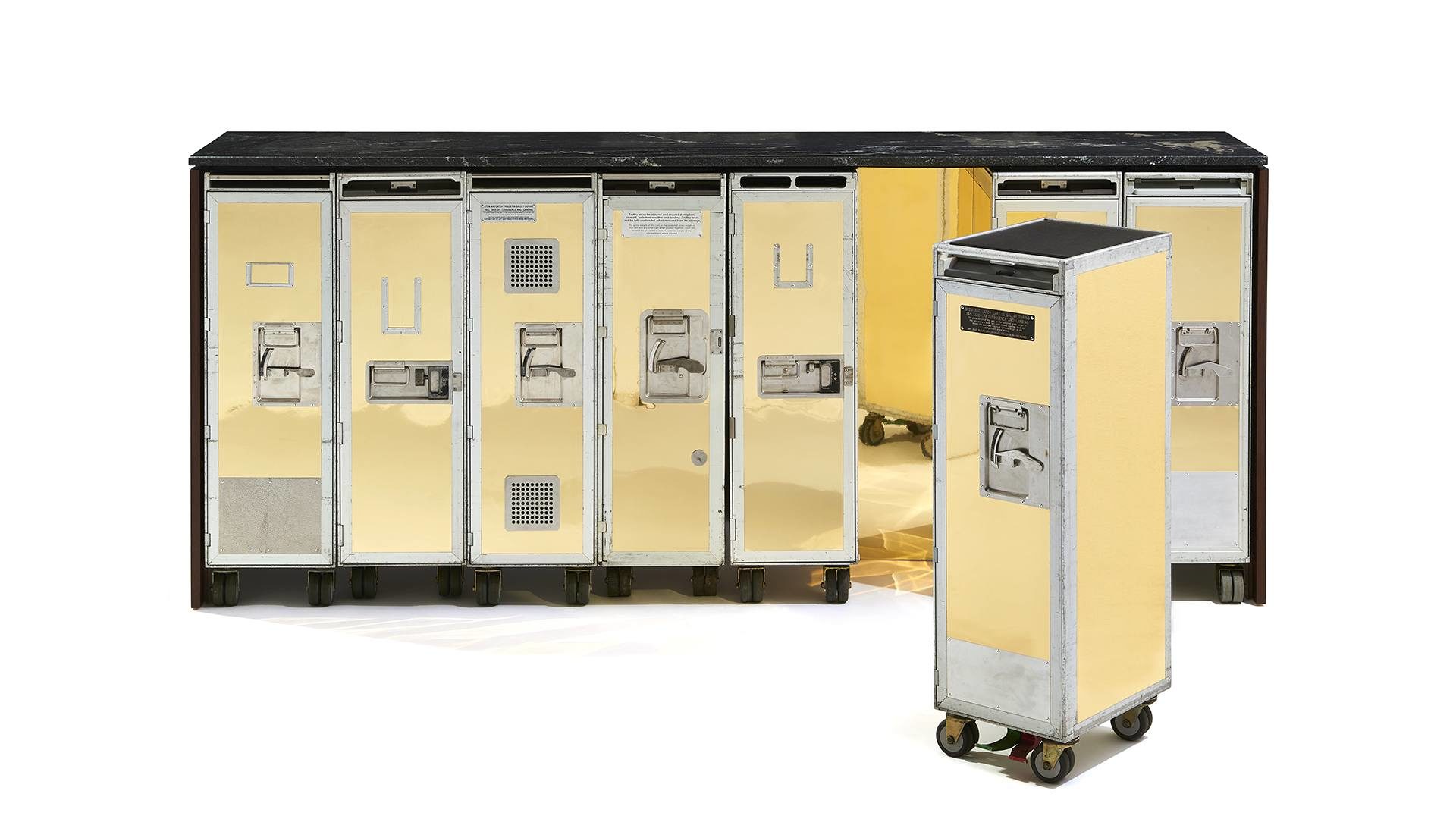 flown-thetourist-design-julienrecours-airline-cart-trolley-gold-marble